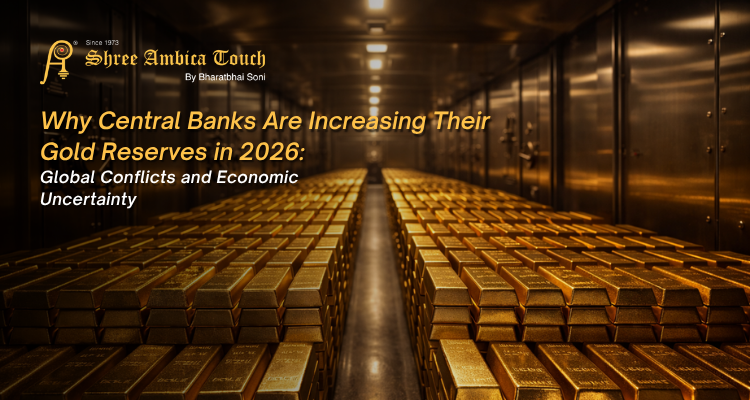Gold bars stored inside a high-security vault representing central bank gold reserves in 2026 amid global conflicts and economic uncertainty.